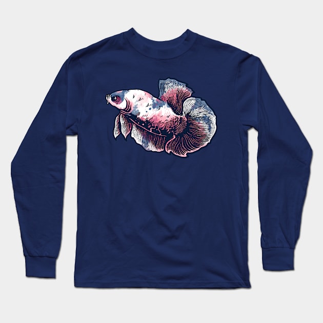 Beta Fish Long Sleeve T-Shirt by AION